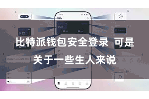 比特派钱包安全登录 可是关于一些生人来说