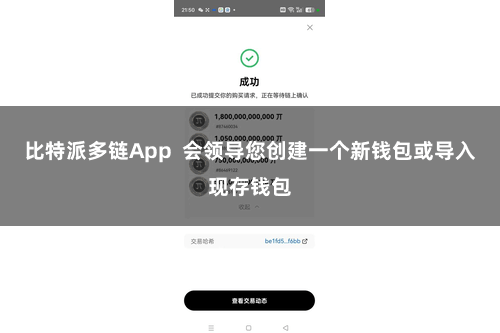 比特派多链App 会领导您创建一个新钱包或导入现存钱包